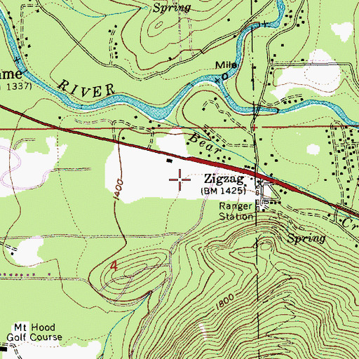 Topographic Map of Welches Elementary School, OR