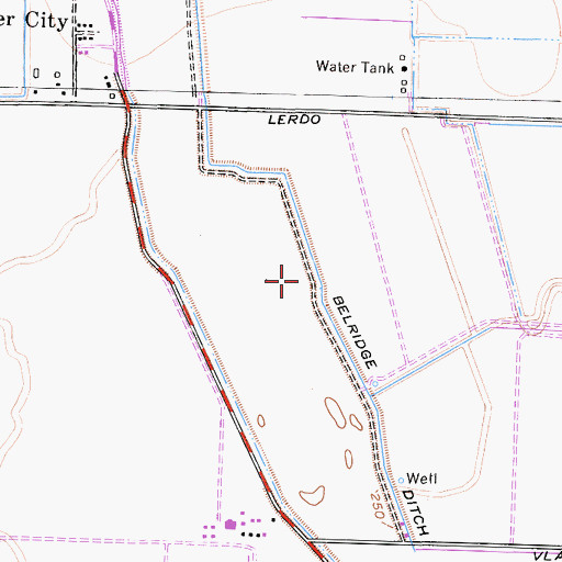 Topographic Map of Belridge Ditch, CA