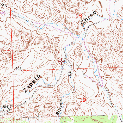 Topographic Map of Beltran Creek, CA