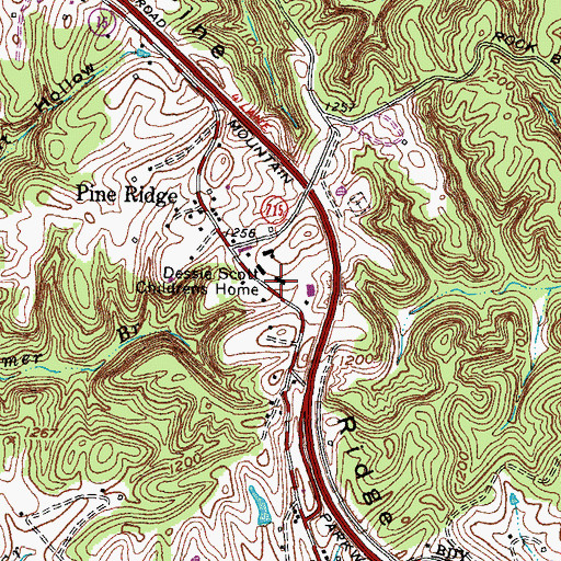 Topographic Map of Alvan Drew School (historical), KY