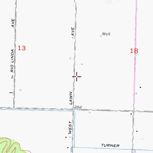 Topographic Map of Bender Union School, CA