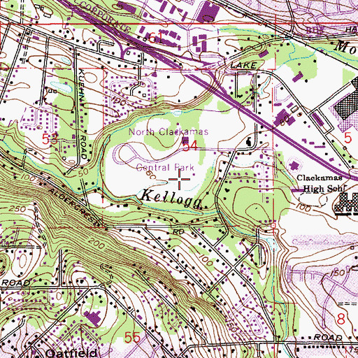 Topographic Map of Cascade Heights Public Charter School, OR