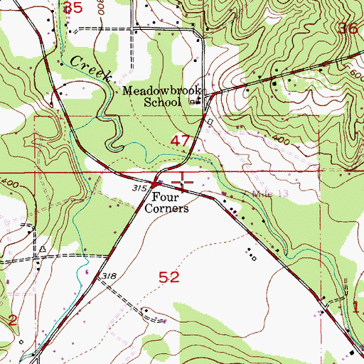Topographic Map of Country Christian School, OR