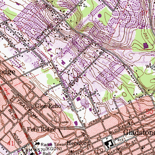 Topographic Map of Grace Christian School, OR