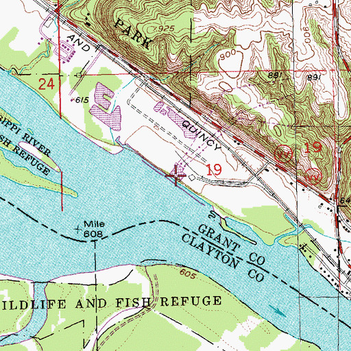Topographic Map of Nelson Dewey Generating Station, WI