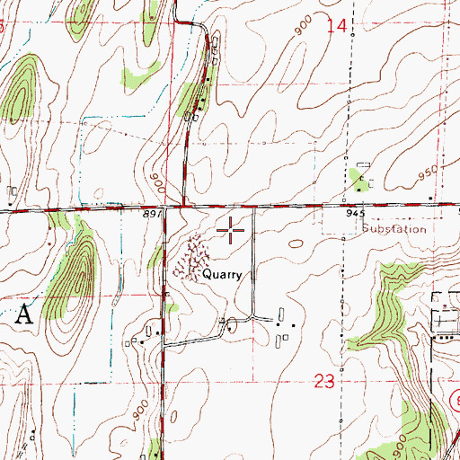 Topographic Map of RockGen Energy Center, WI