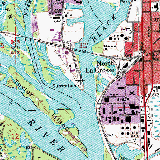 Topographic Map of French Island Generating Plant, WI