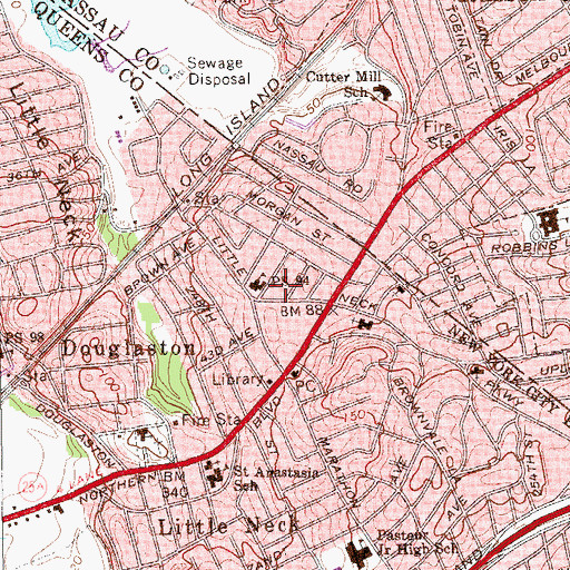 Topographic Map of Admiral Park, NY