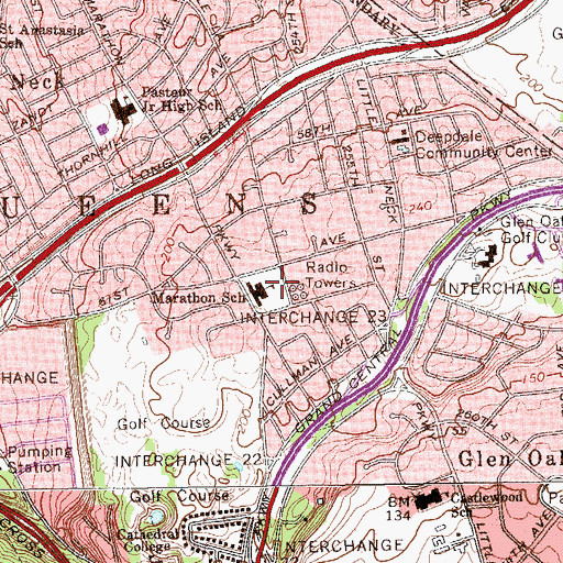 Topographic Map of Challenge Playground, NY