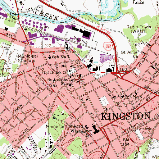 Topographic Map of Fair Street Reformed Church, NY