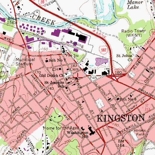 Topographic Map of Saint James United Methodist Church, NY