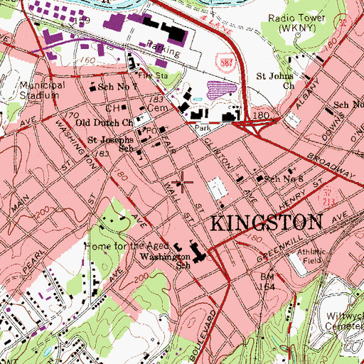 Topographic Map of First Church of Christ Scientist, NY