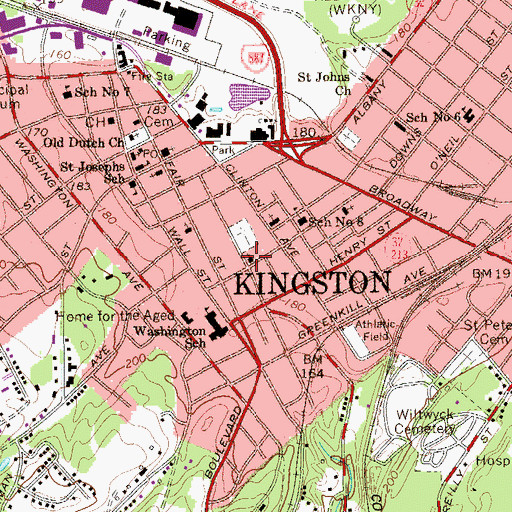 Topographic Map of Alliance Gospel Church, NY