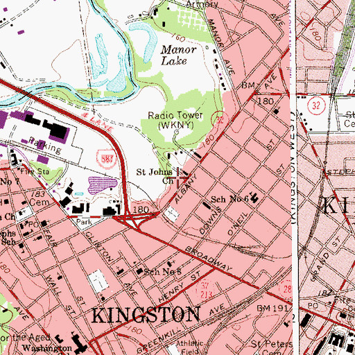 Topographic Map of Wiltwyck Gardens, NY
