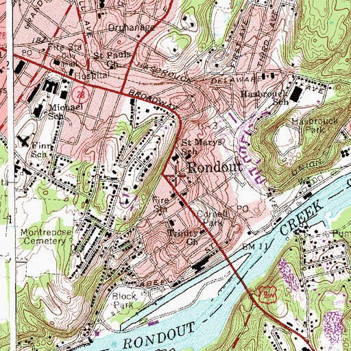 Topographic Map of Evangelical Lutheran Church of the Redeemer, NY