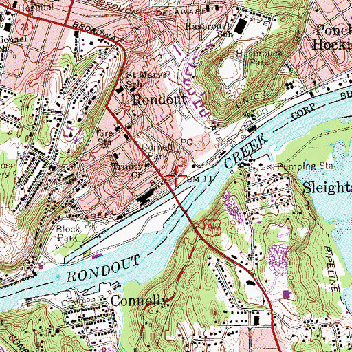 Topographic Map of First Emmanuel Church, NY