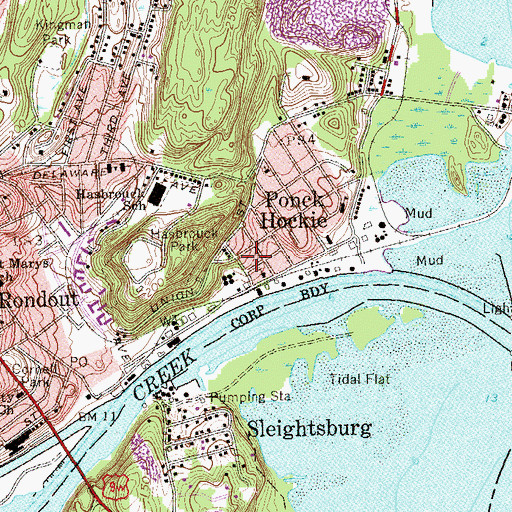 Topographic Map of Union Hose Company Number 4, NY
