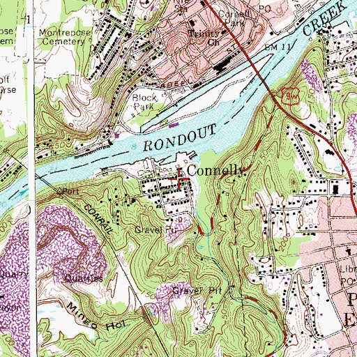 Topographic Map of South Rondout Methodist Episcopal Church, NY