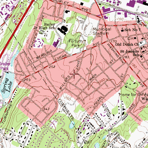 Topographic Map of Christian and Missionary Alliance Church, NY