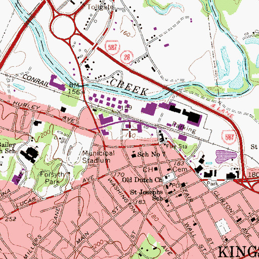 Topographic Map of Wiltwyck Fire Station, NY