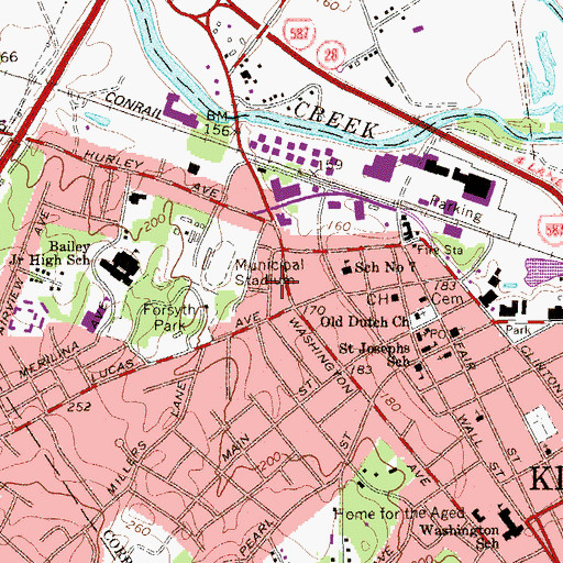 Topographic Map of Wiltwyck Hose Company Number 1 (historical), NY