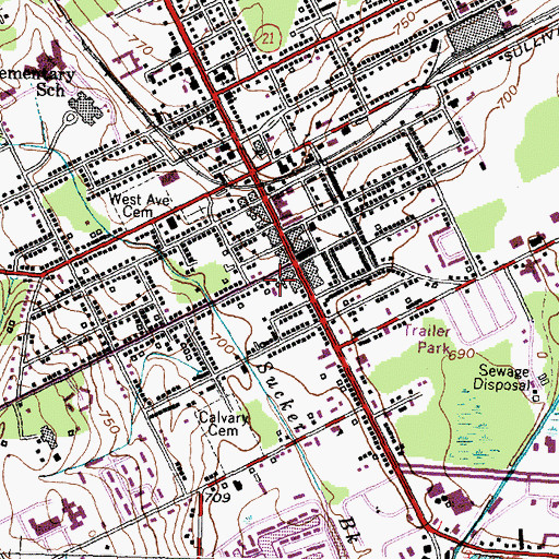 Topographic Map of Wesleyan Methodist Church, NY