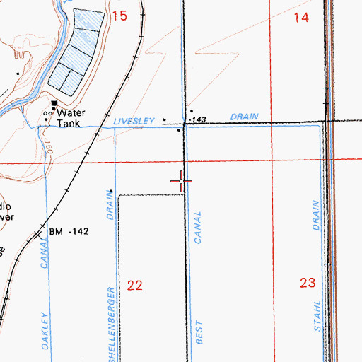 Topographic Map of Best Canal, CA