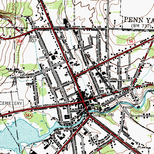 Topographic Map of Saint Mark's Episcopal Church, NY