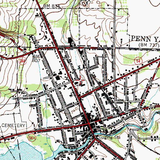 Topographic Map of Yates County Sheriff's Office, NY