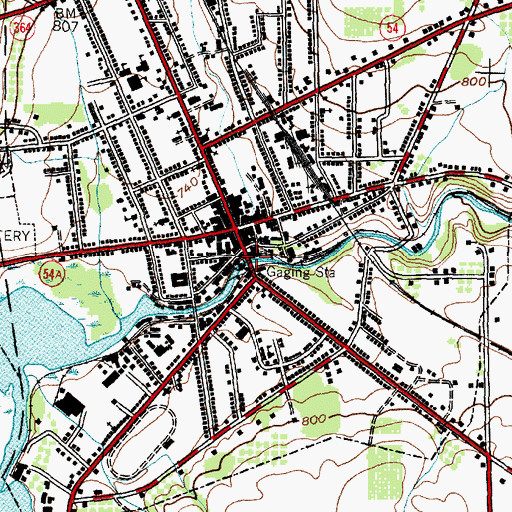 Topographic Map of Jacobs Creek, NY