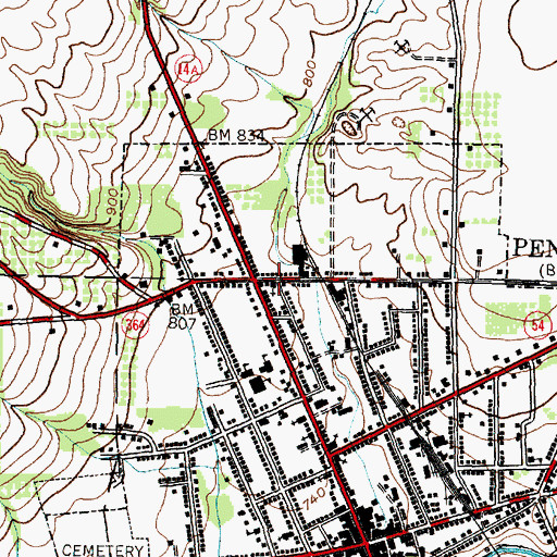 Topographic Map of Free Methodist Church, NY