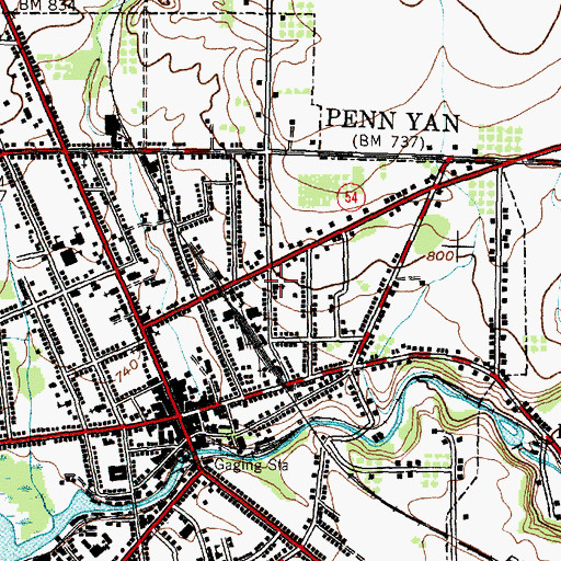 Topographic Map of Saint Paul's Lutheran Church, NY