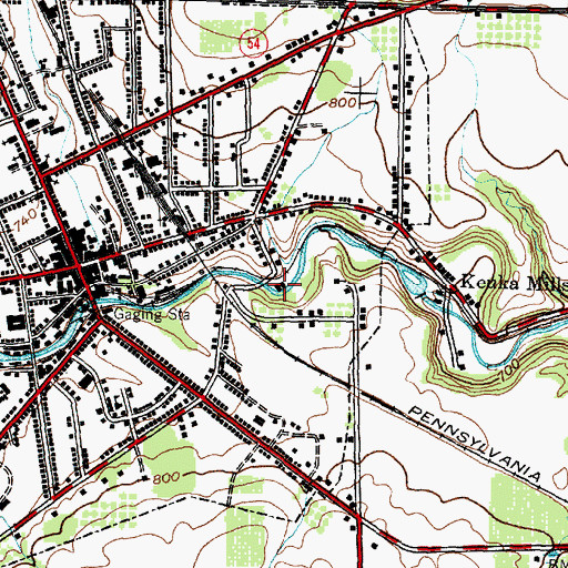 Topographic Map of Penn Yan Municipal Sewage Disposal Plant, NY