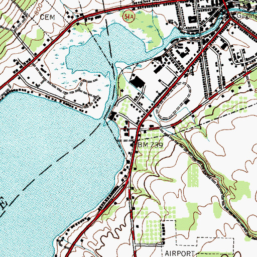 Topographic Map of American Legion Post Number 355, NY