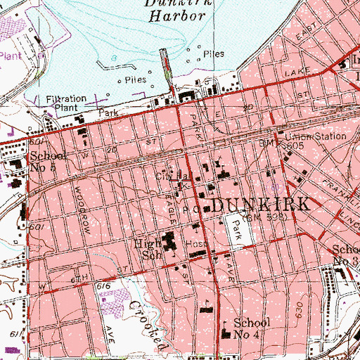 Topographic Map of Saint John The Baptist Church, NY