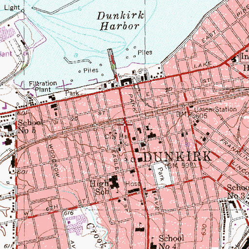 Topographic Map of Capitol Theatre, NY