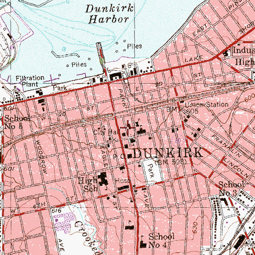 Topographic Map of Saint Vincents Rest Home, NY