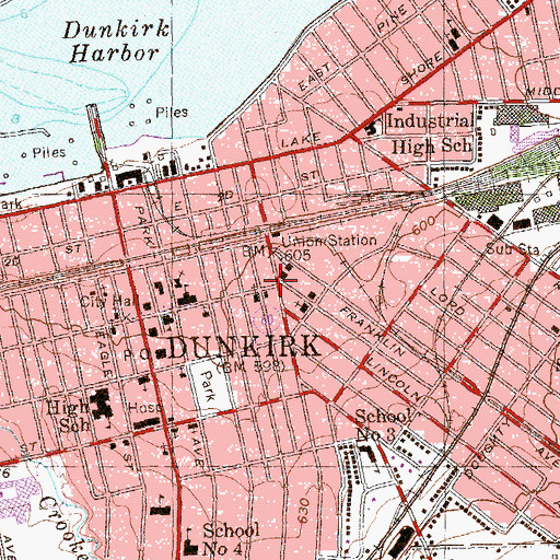 Topographic Map of Church of the Sacred Heart of Jesus, NY
