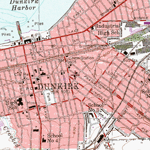 Topographic Map of Holy Trinity Auditorium, NY