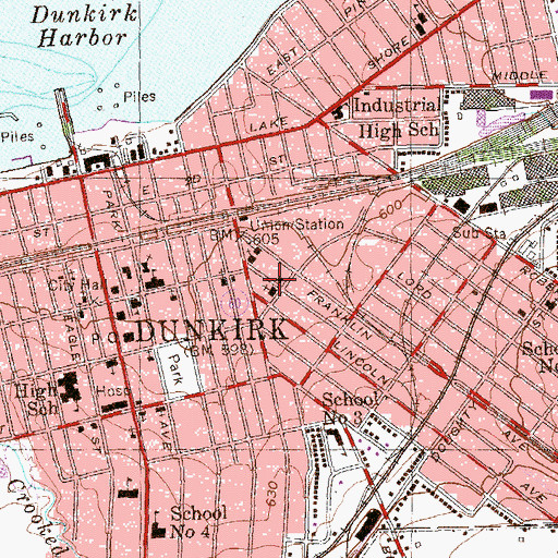 Topographic Map of Holy Trinity Roman Catholic Church, NY