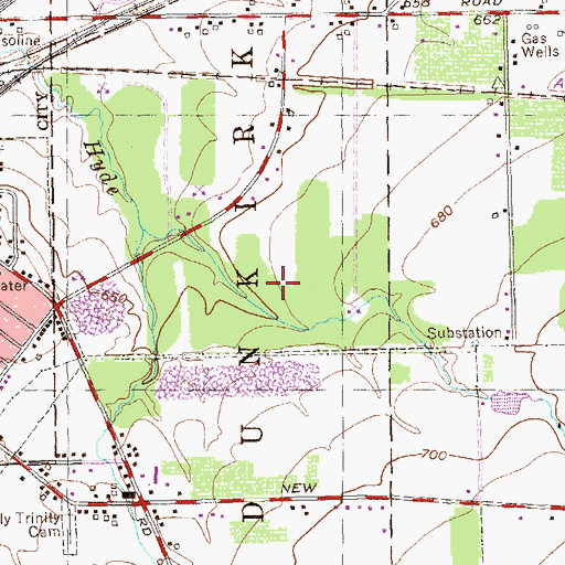 Topographic Map of Temple Bethel, NY