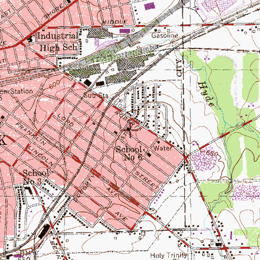 Topographic Map of Saint Hedwig's School (historical), NY