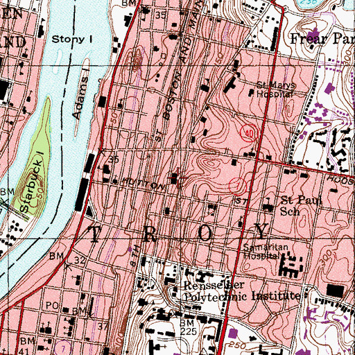 Topographic Map of Little Sisters of the Poor Home for the Aged Poor, NY