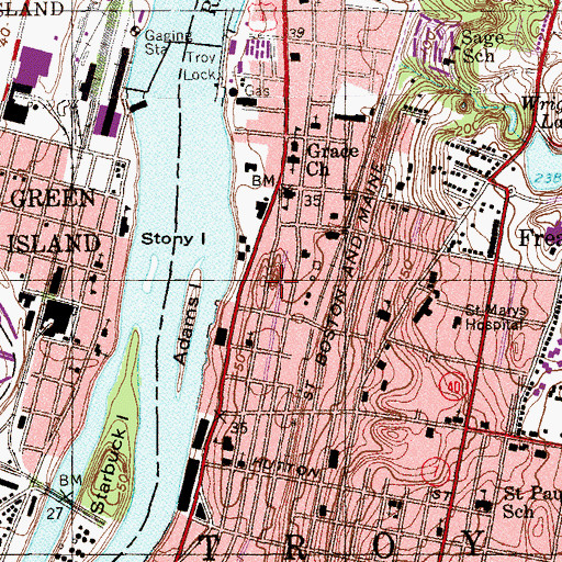 Topographic Map of Mount Olympus, NY