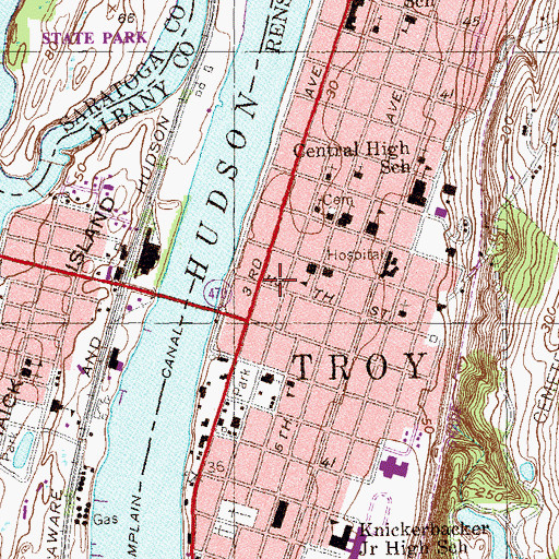Topographic Map of Bethesda Home, NY