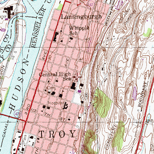 Topographic Map of Pilgrim Holiness Church, NY