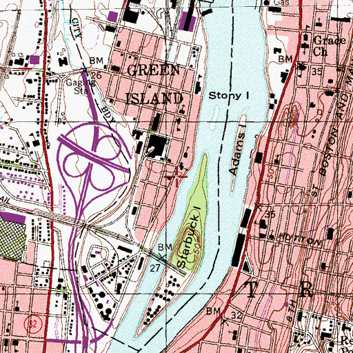 Topographic Map of First Presbyterian Church, NY