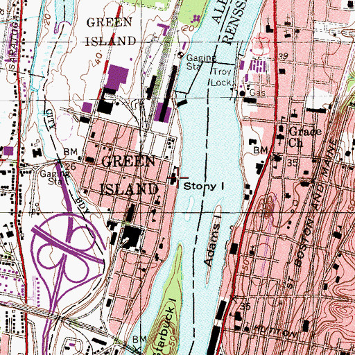 Topographic Map of Heatly High School, NY