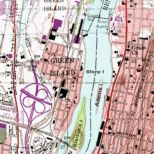 Topographic Map of Saint Joseph's Roman Catholic Church, NY
