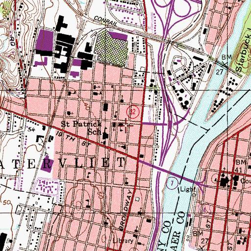 Topographic Map of Our Lady of Mount Carmel Parochial School, NY